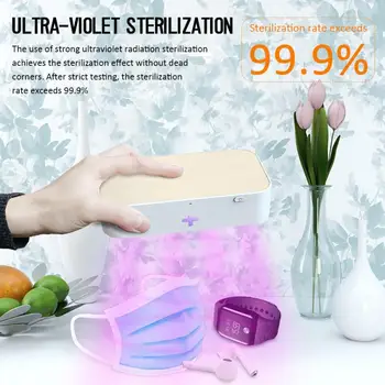 

15W Small Mobile Phone UV Sterilizer Wireless Charger Underwear Mask Toothbrush Sterilization Keyboard Disinfection Box