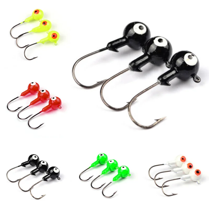 10pcs Fishing Hooks Lead Head Fish High Carbon Steel Catching Ocean river