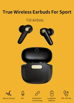 

New T15 Wireless Headphones Bluetooth 5.0 TWS Headset In-ear Sports Running Earphone For Apple Airplads Pro Smart Voice