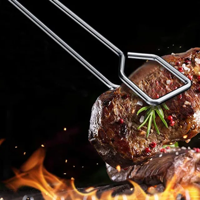 2Db Bbq Fogók Konyhai Klip Bilincs Rozsdamentes Acél Ételek Főző Olló - Image 2