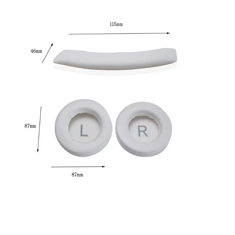 1Set Soft Leather Ear Cushion Cover Cup Earpads Headband for AKG K540 K545 K845 K845BT Headphones Repair Parts Accessories