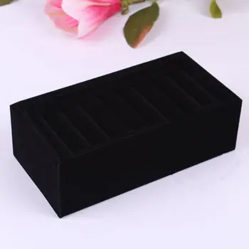 

GENBOLI Velvet Bracelet Bangle Jewelry Display Jewelry Tray Plate Stackable Bracelet Showcase Stand Storage Box