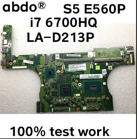 BIMSI LA-D213P для ThinkPad S5 E560P ноутбук FRU системной платы 01AW244 Процессор i7 6700HQ GPU GTX960M 2G тесты работы