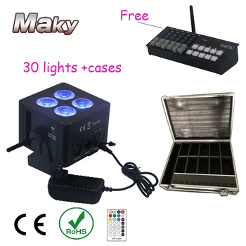 

30 Lights With Cases and 1 Free Battery Wireless DMX Controller