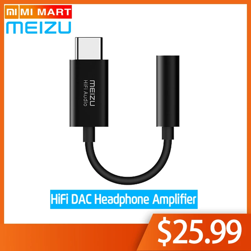 Meizu усилитель для наушников аудио HiFi без потерь DAC тип-c до 3,5 мм аудио адаптер Cirrus Logic CS43131Chip высокое сопротивление