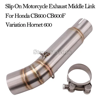 

Slip On Middle Tube Link Pipe Modified Motorcycle Exhaust Pipe Moto Escape Muffler For Honda CB600 CB600F Variation Hornet 600