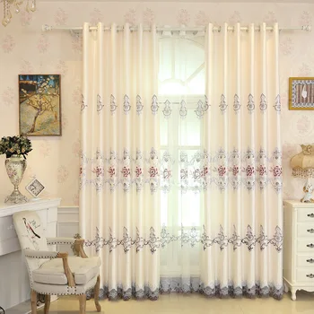 

Jacquard Embroidered Curtains European Simple Shading Cloth Curtains for Bedroom and For Living Room Curtains