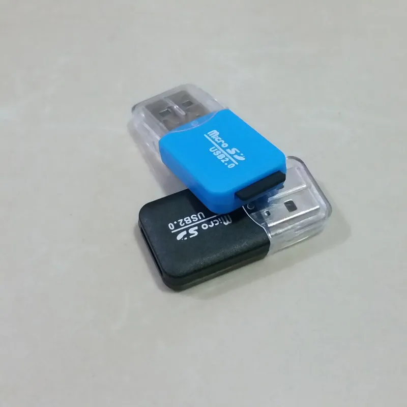 1PC New Portable Mini Diamond USB 2.0 Hi-Speed Micro SD SDHC TF Card Reader Random Color