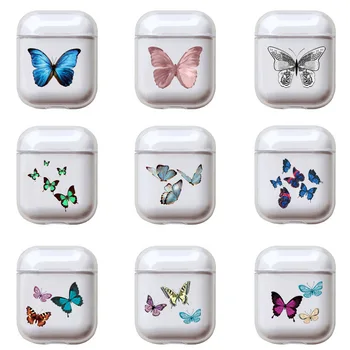 

Cute Butterfly Case For Apple Airpods 2 Cover Cartoon Earphone Case Hard Transparent Capa For Airpod Pro/2/1 Headphones Case box