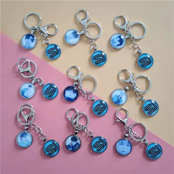 

Kpop Super Junior TIMELESS Double Picture Metal Keychain Star Same Official Peripheral Keyring Fan Gifts Collection