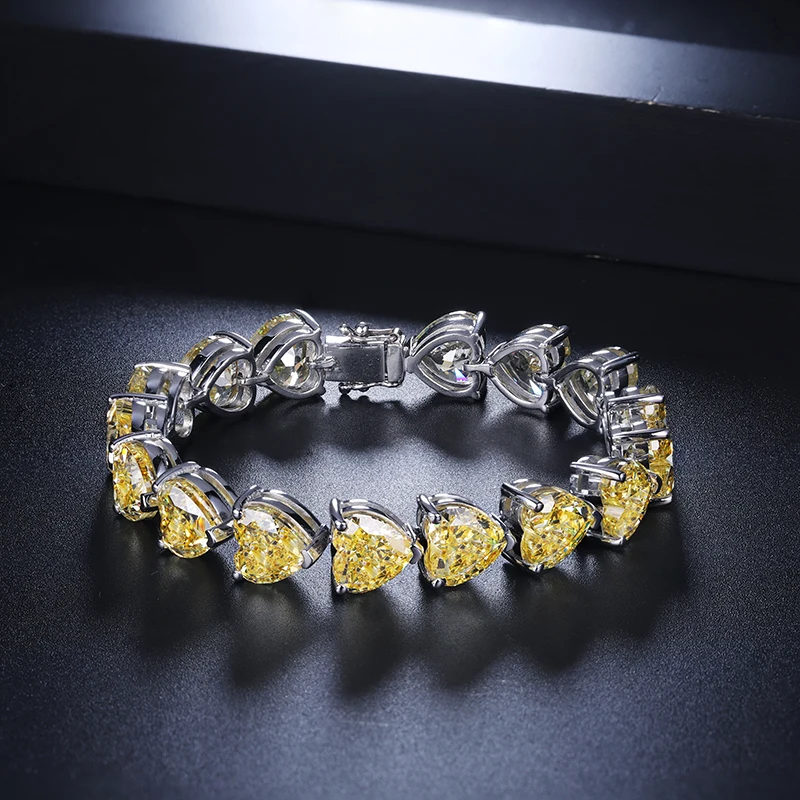 Hce0ae7cb1bb74ce0bae49cd9e1d8cd1fi Popular Valentine Gift Heart Shape Simulated diamond Gems Stone Bracelet Women Jewelry