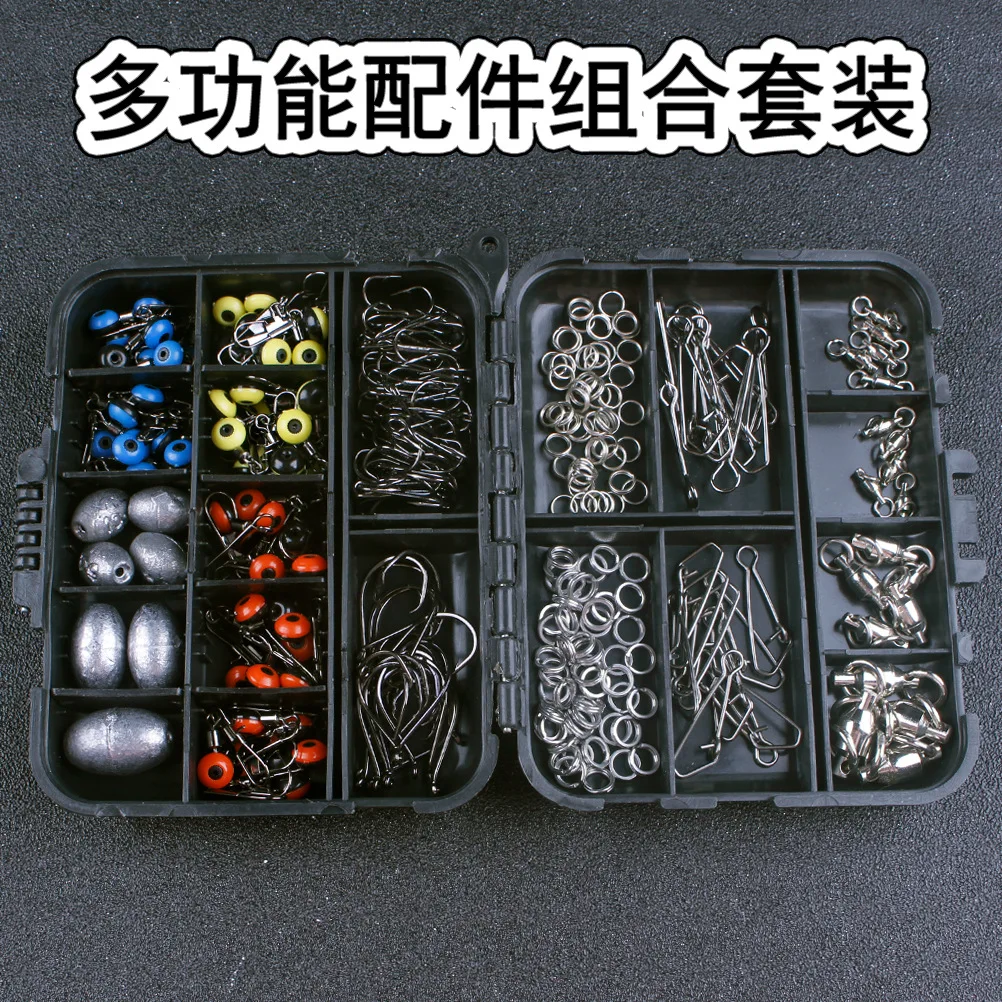 

Wholesale Self-Made Fishhook/Swivel/Sinker 257-Piece Fishing Small Accessories Set Lure Fishing Rock Fishing Set