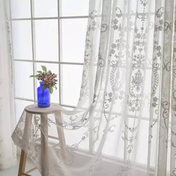 

Customize Your New curtains for Living Room Bedroom Window Wild Hipster White European Embroidery Screens