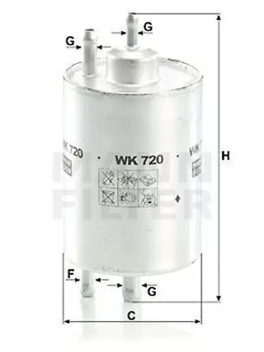 Фильтр топливныйMB W202/W203/W210/W220/W463 1.8-6.0 96 MANN-FILT