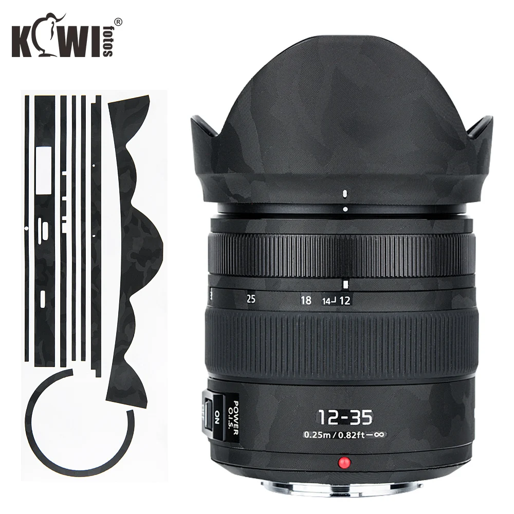 Anti-Scivolo Lens & Lens Hood Della Pellicola Della Pelle Per Panasonic Lumix Dmc-G X Vario 12-35 Millimetri F2.8 Ii Asph. Di Alimentazione O.I.S. Len