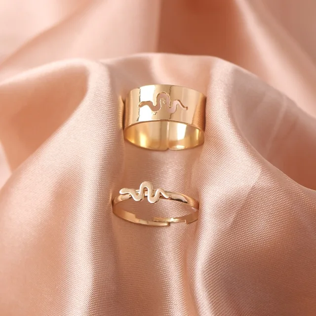 Silver Color Butterfly Rings For Women Men Lover Couple Ring Set Friendship Engagement Wedding Band Open Ring 2021 Trend Jewelry 4