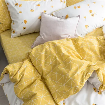 

Four Cotton Bedding Cotton Spring-Summer Small Fresh Quilt Cover Student Dormitory Three-Piece Quilt