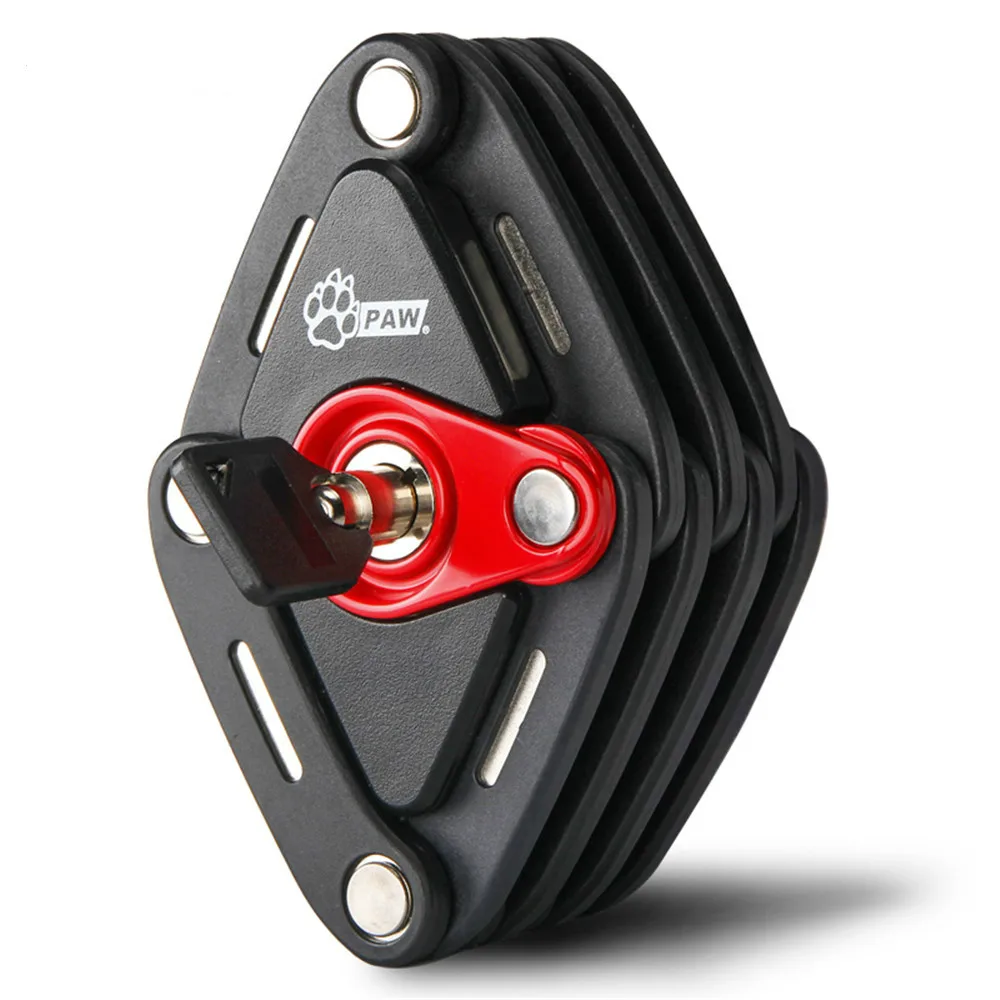 

Foldable Bicycle Lock with 2 Keys Strong Security Anti-theft Bike Lock Alloy Mount Bracket Mountain Road Bike Lock