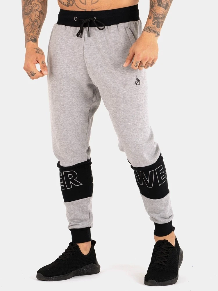 Мужские спортивные штаны для бега, спортивные хлопковые обтягивающие штаны для спортзала, фитнеса, спортивные брюки, мужские тренировочные спортивные штаны - Цвет: gray