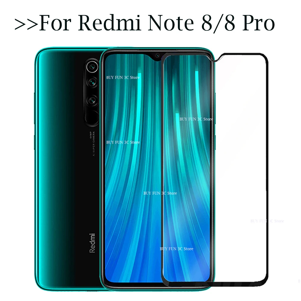 

3D Protective glass For xiaomi redmi note 8 pro screen protector on xiomi xaomi redmi note8 8pro not 8 tempered glas Film safety