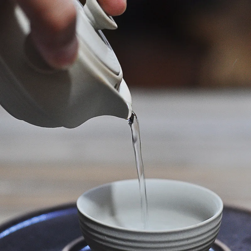 Simple rough pottery express cup one pot one cup person Japanese travel portable office kungfu tea set teapot