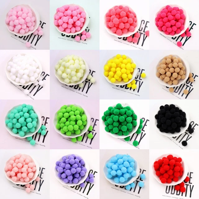 Assorted Pompom 8/10/15/20/25/30mm Fluffy Soft Pom Poms Balls Mixed Pompoms  for DIY Crafts Wedding Decor Kid Toy Sewing Supplies