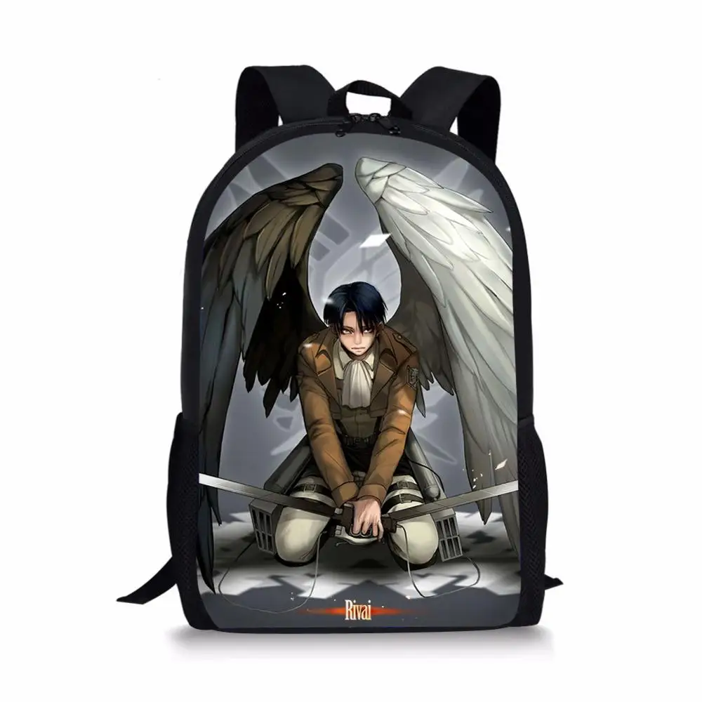 Attack on Titan School Backpack for Teenage Boys Student Customize Anime Pattern BookBag Kids16 inch Satchel Daypack Travel Bag - Цвет: CDGX174C