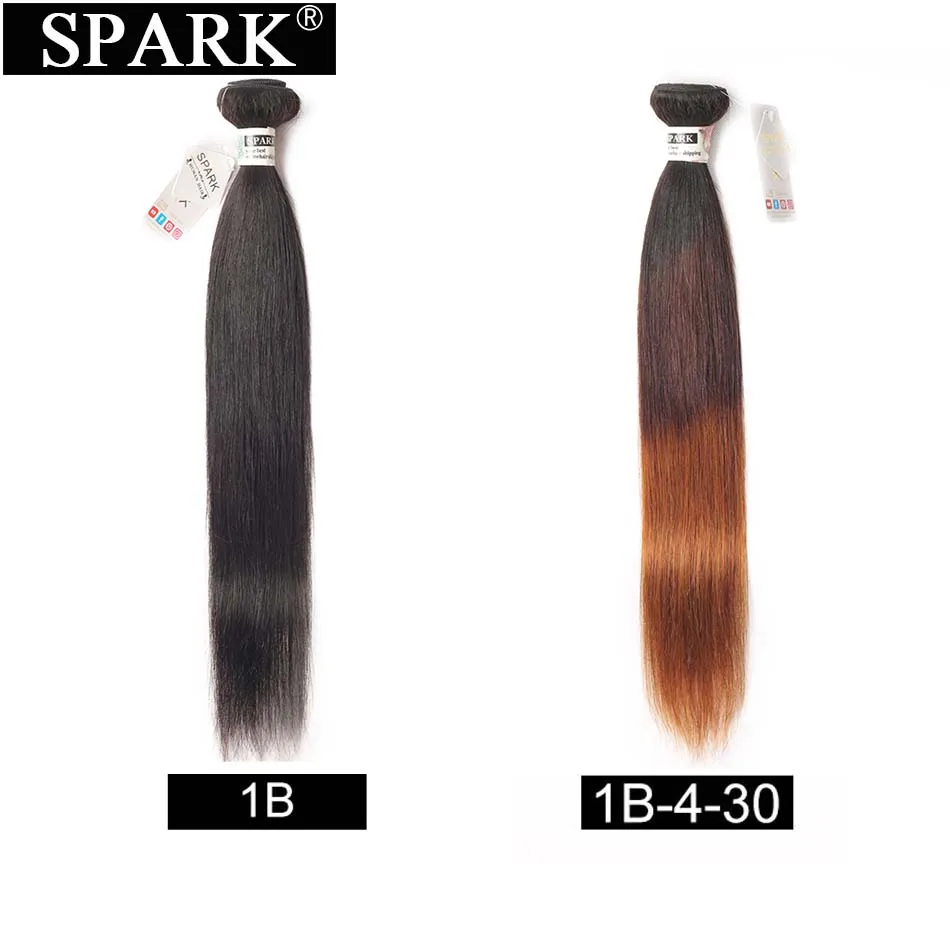 Spark эффектом деграде(переход от темного к бразильские волосы человеческие волосы пряди с фронтальной прямые человеческие волосы для наращивания на фронтальной с пряди волос Плетение расширение для черный L