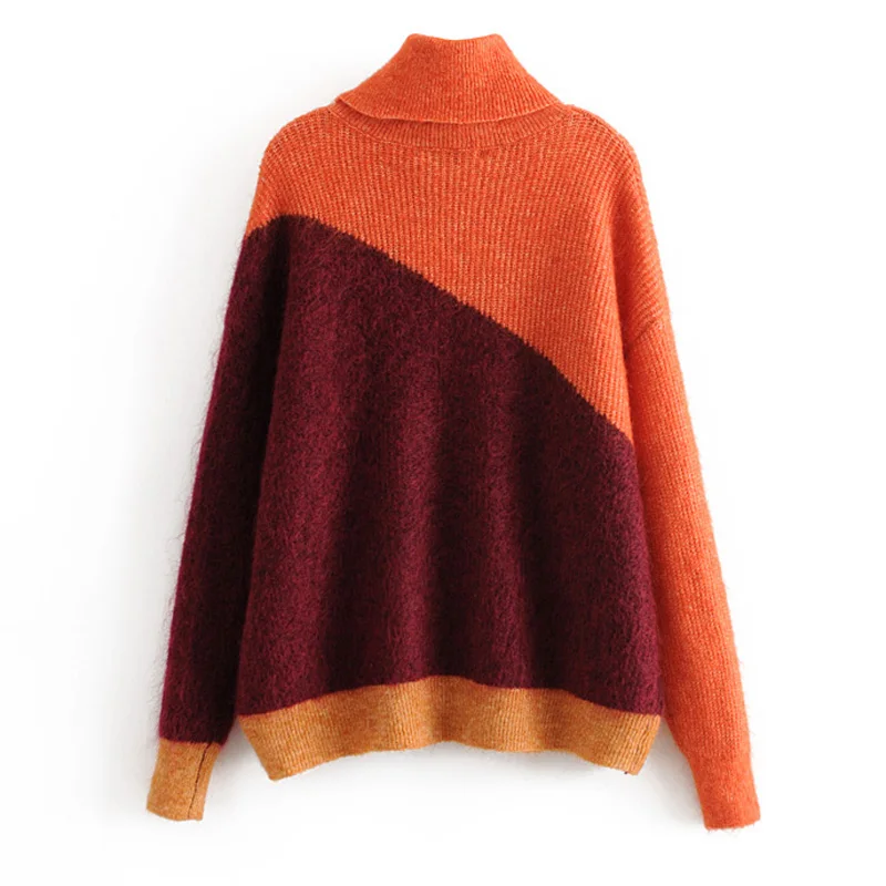 ZOEPO, мохер, водолазка, свитера для женщин, модный, Повседневный, цвет, одинаковый, свитер для женщин, элегантный, длинный рукав, свитера для женщин, для девушек, LI