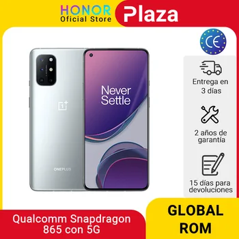 Перейти на Алиэкспресс и купить Глобальный Встроенная память OnePlus 8 T 8 T Смартфон Snapdragon 865 5G 6,55 ''120 Гц активно-матричные осид, Экран 48MP Quad Camera Warp заряд 65 NFC