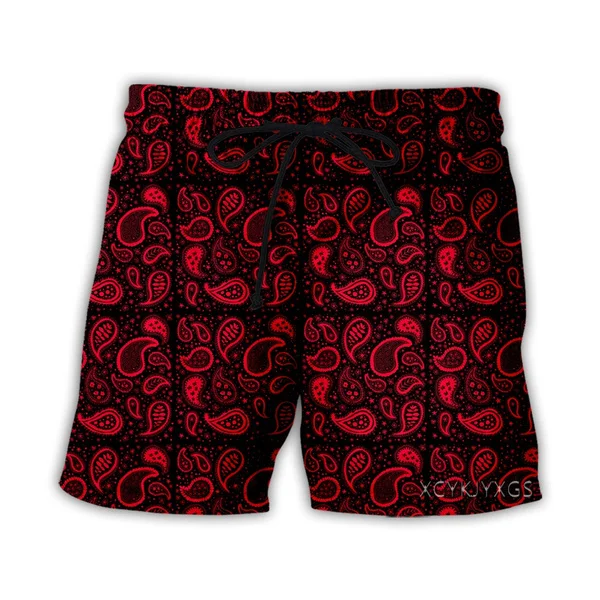 Bandana Pattern 3D Print Causal Clothing New Fashion Men Women  Shorts Plus size S-7XL