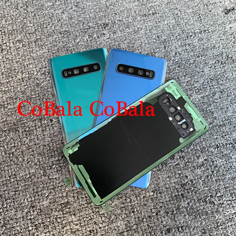10 шт. заднее стекло для samsung Galaxy S10E S10 Plus G970 G973 G975 G975F задняя крышка батарейного отсека дверная панель чехол+ объектив камеры
