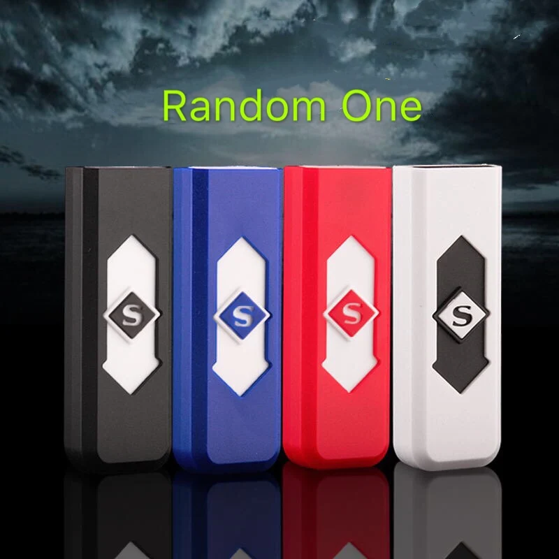 Random one Индивидуальная USB сигарета зажигалка отпечаток пальца Индукционная Электронная зажигалка перезаряжаемая - Цвет: Random one