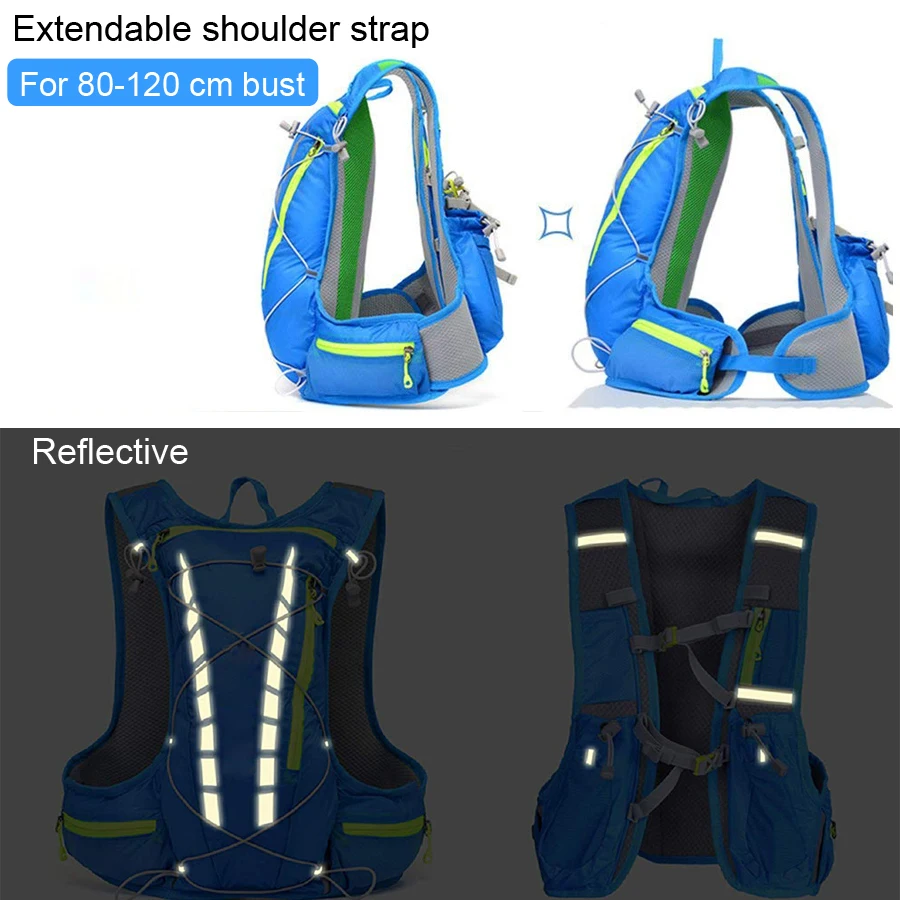 Легкий гидратационный жилет для бега, рюкзак 15л, походная спортивная сумка для бега, марафона, велоспорта, альпинизма, спорта на открытом воздухе, упаковка XL