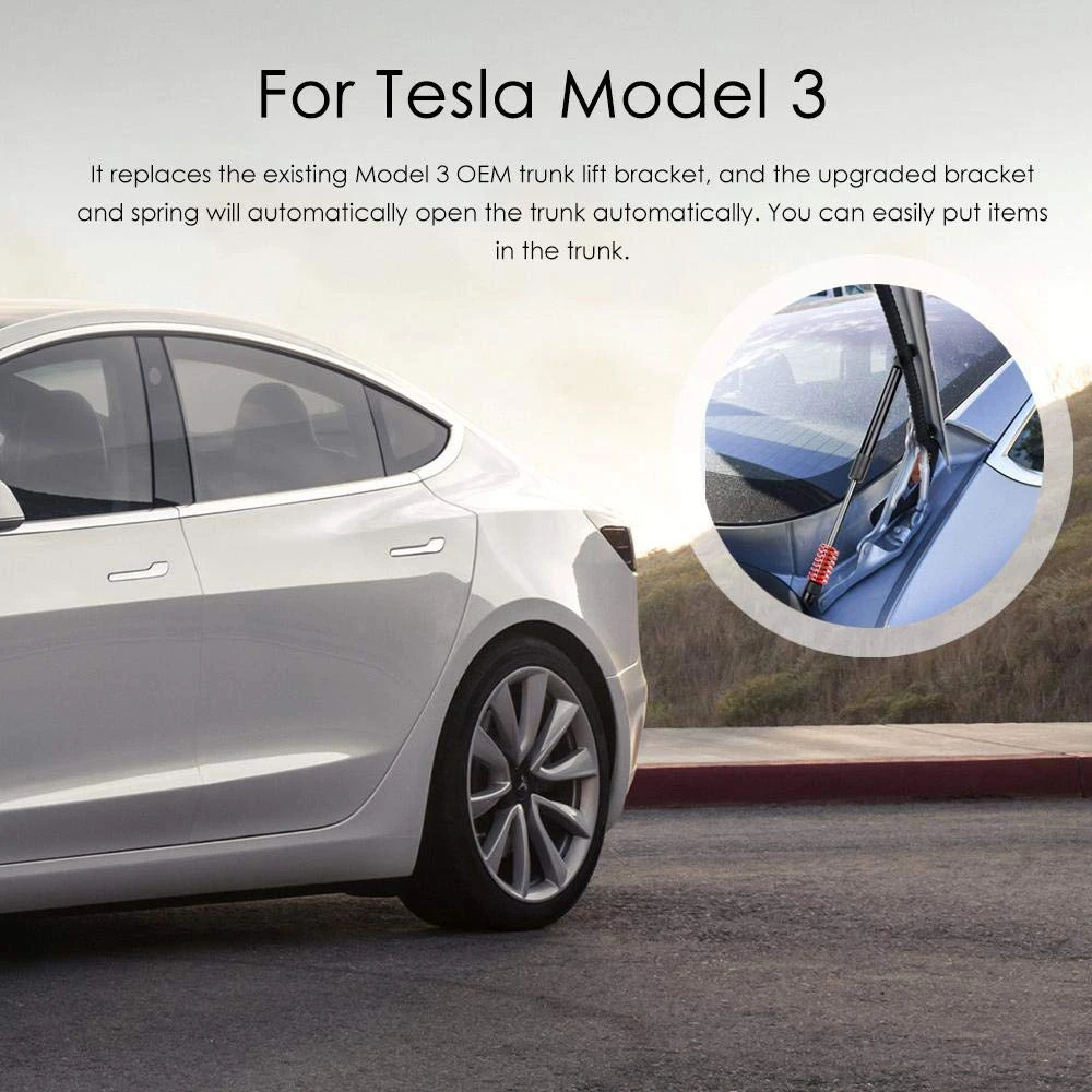 2 шт. задний багажник багажника подъемные стойки для Tesla модель 3 загрузки газа пружинный амортизатор поддержка гидравлический стержень