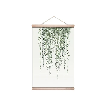 

Home Entrance Nordic Wall Art Canvas Print Scroll Picture Decorative Painting Ornaments Gift Simple Watercolor Plant Living Room