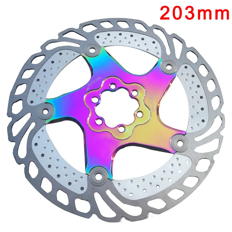 New Mountain Bike Cooling Brake Rotors Down Hill Floating Bicycle Brake Disc XD88 - Цвет: Multicolors   203mm