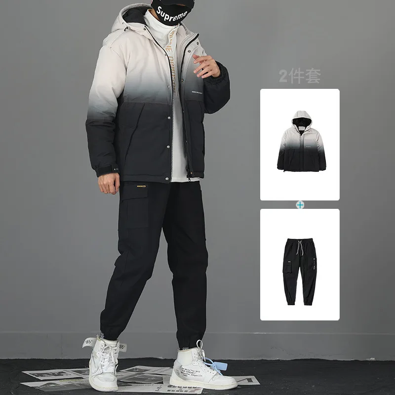 black ash 918 BLACK Увеличивающая рост хлопковая одежда для работы, Свободное пальто для мужчин, брендовый осенний Камуфляжный костюм для зарядки - Цвет: black ash 918 BLACK