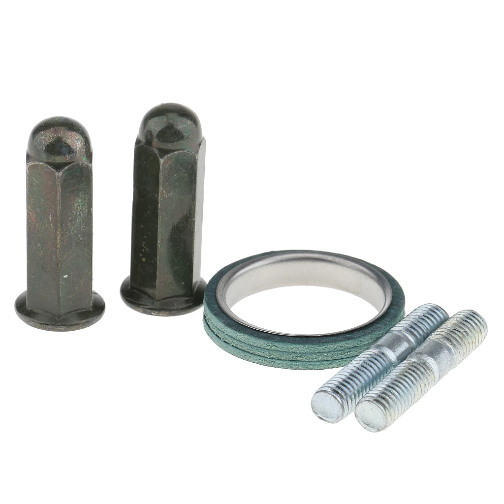 5 Pieces Metal Exhaust Studs Nuts Gasket Sets for GY6 50cc - 150cc QMB139 ATVs Go Karts Moped Quad