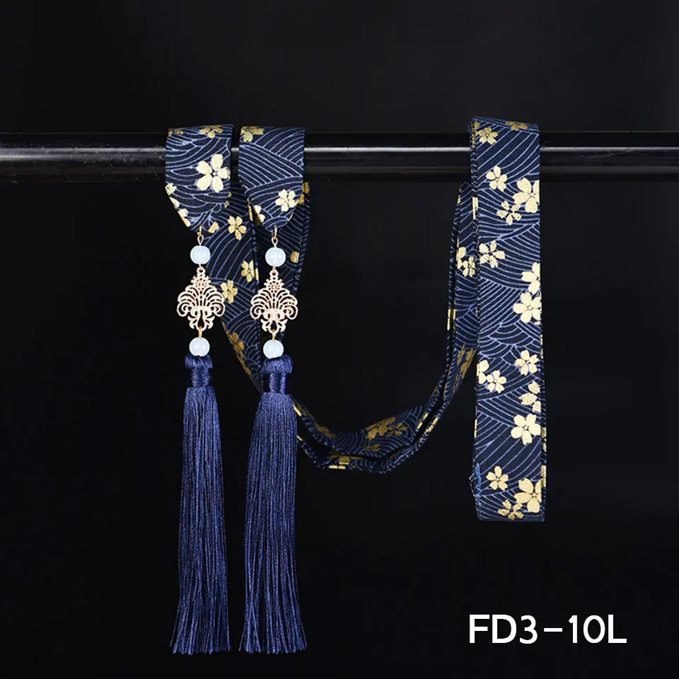 Китайский ветер Hanfu кисточка вышивка лента для волос ancienter головной убор Hanfu Cos аксессуары для волос - Цвет: FD3-10L