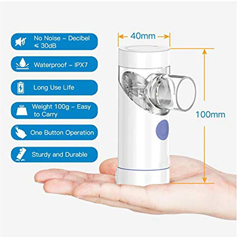 Мини портативный ингалятор для ингалятора inalador usb autoclean nebulizador взрослых