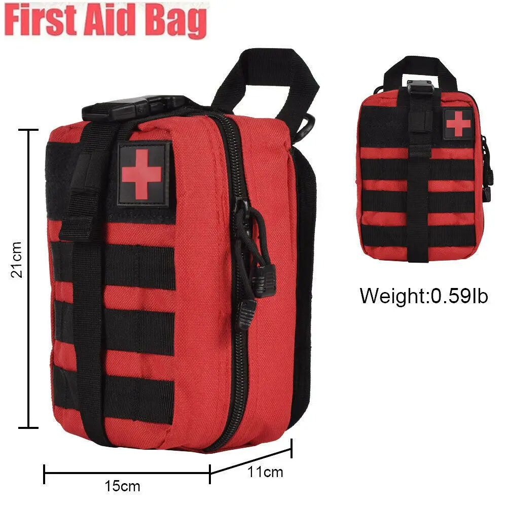 Сумка для хранения на открытом воздухе, тактическая аптечка для первой помощи, сумка для выживания Molle Rip-off EMT, медицинская красная сумка