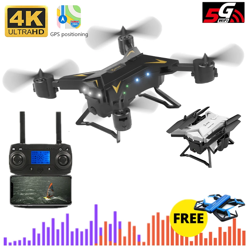 Дрон KY601G с GPS 4K HD камера 2000 метров Контроль расстояния Квадрокоптер следуй за мной