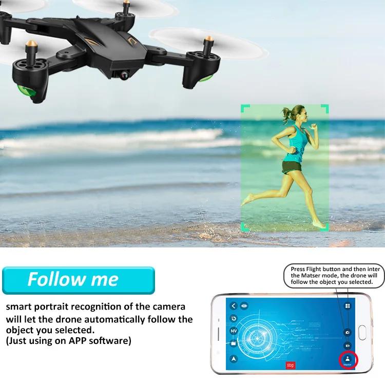 

Folding Unmanned Aerial Vehicle Aerial Photography Optical Flow Follow Remote Control Aircraft Long Life Dual Camera Remote Cont