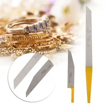 

2pcs 6# Long & Short Flat Edge Jewelry Engraving Handpiece Engraving Knife Tool High Quality Jewelry Tool For Jeweler Making