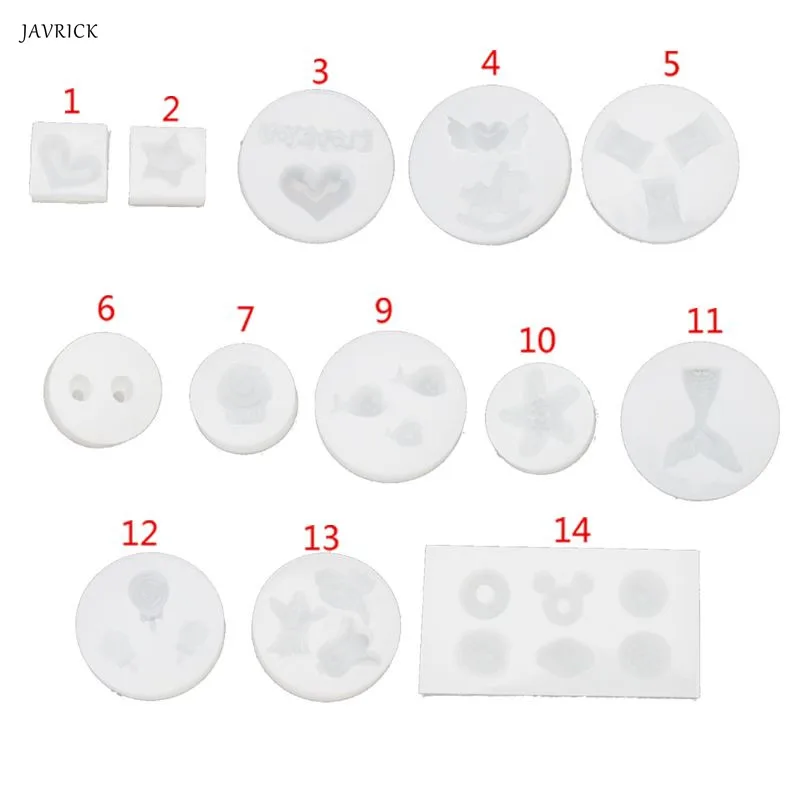 

JAVRICK Candy Duck Cake Star Love Pendant Epoxy Resin Silicone Mold Jewelry Making Tools
