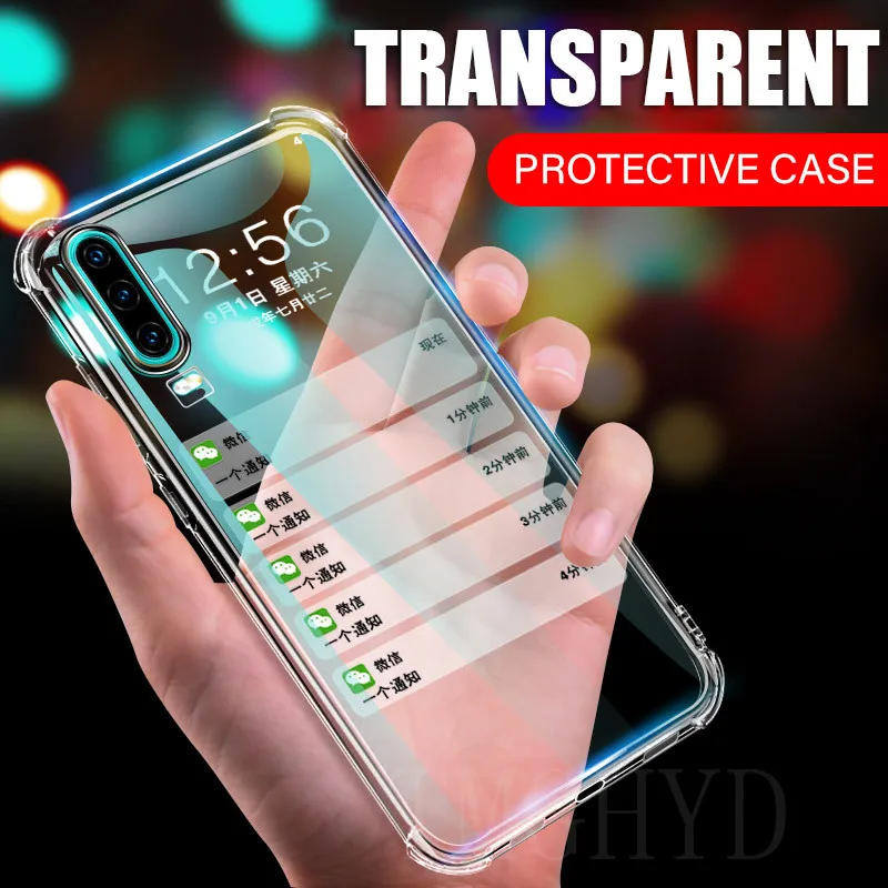 

TPU Shockproof Case For Huawei P20 P30 p10 Lite Mate 30 20 10 9 Lite Pro Honor 10 20 20i 9 Lite 8X transparent Soft Back Case