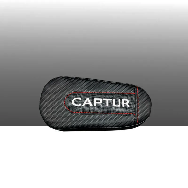 Для Renault Captur, 1 шт., углеродное волокно, кожа, авто подушка для ног, наколенник, Автомобильный Дверной рычаг, накладка на руку, автомобильные аксессуары, защита для транспортного средства - Название цвета: style 1
