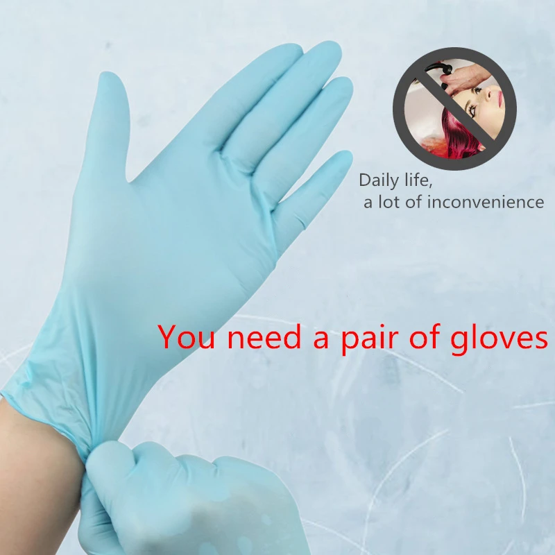 

Direct selling disposable nitrile gloves Labor insurance industrial oil-proof gloves Check no powder Laboratory gloves