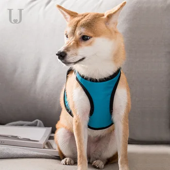 

Breathable Dog Harness Nylon Mesh Vest Harness for Dogs Puppy Pet Dog Collar Dog Leashes With Reflective Strip Safe Pet Supplies